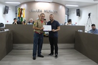 Bombeiro Militar Cabo Alexandre Coelho recebe Moção de Congratulação por Ato de Bravura 