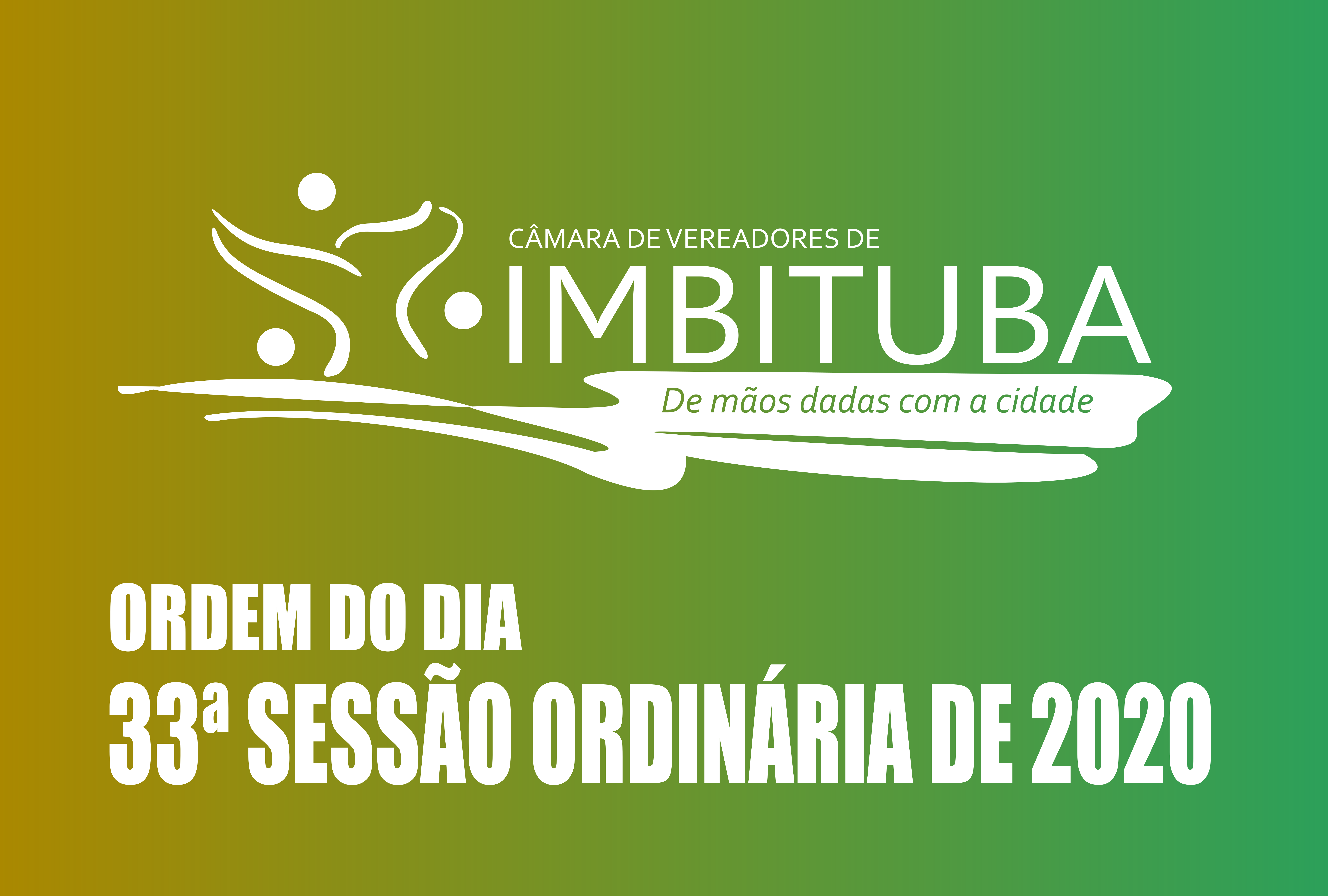 Ordem do Dia da 33ª Sessão Ordinária de 2020