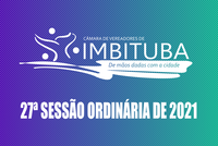 Pauta da 27ª Sessão Ordinária de 2021
